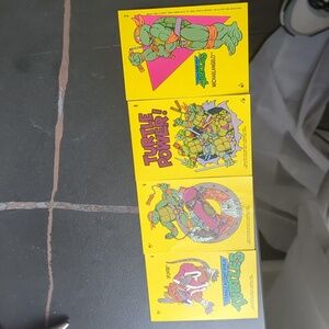 Four TMNT vintage cards 1989